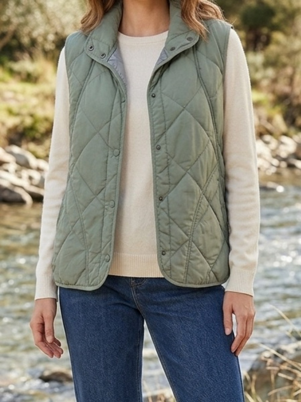 Green Quilted Vest